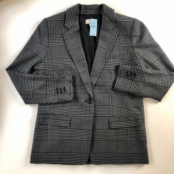 NWT Glen Plaid Ann Taylor LOFT Blazer Jacket - Picture 1 of 7